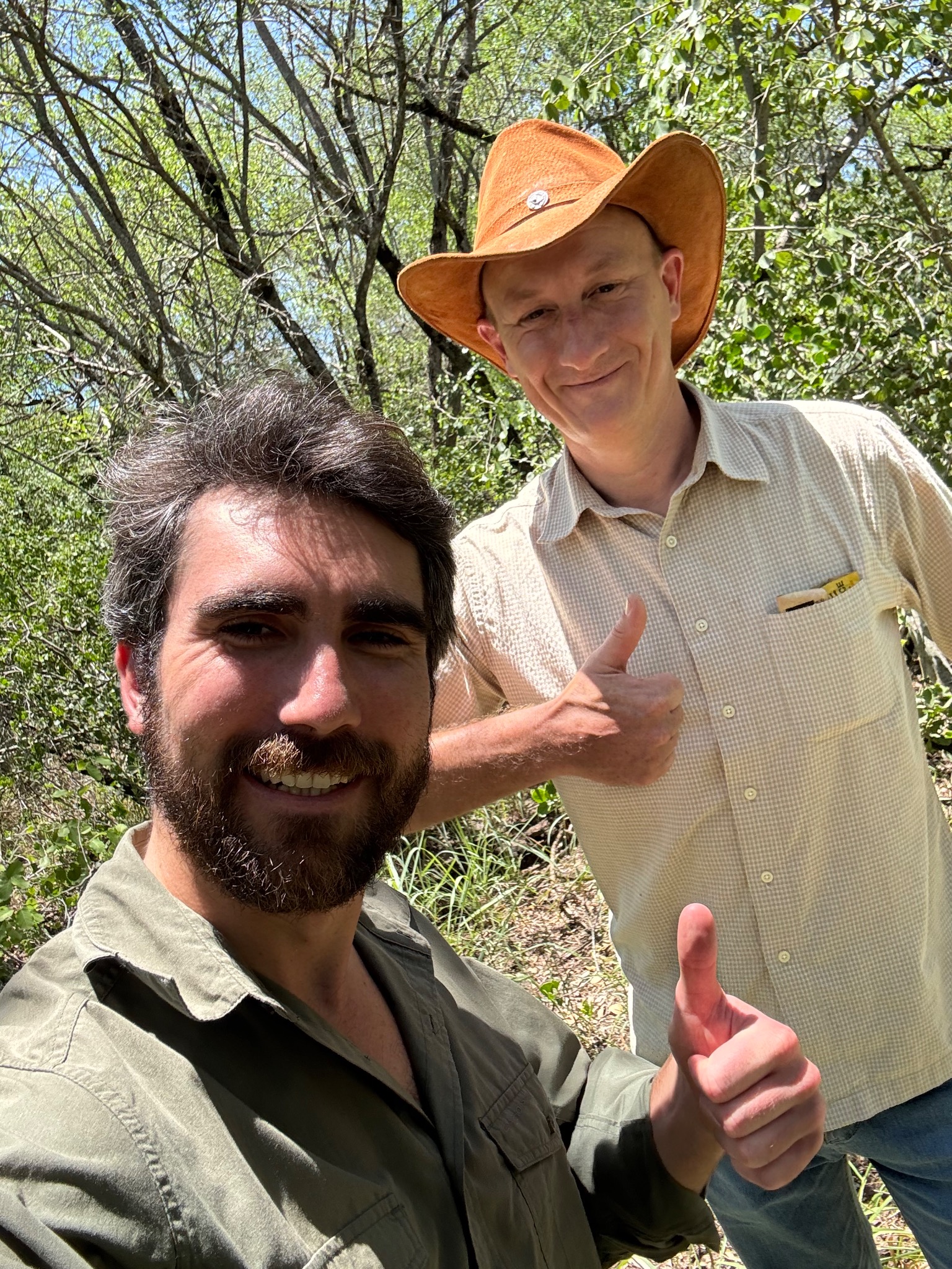 Florian and Yimmy in the field